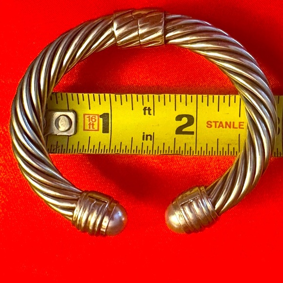 WOW POSHMARK - Authentic David Yurman Sterling Silver Bold Pearl Bangle Bracelet - Picture 6 of 15